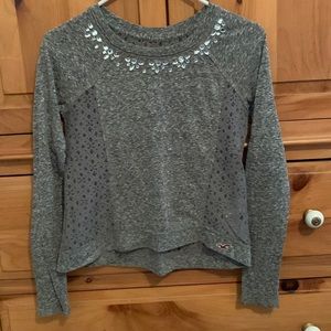 Hollister Shirt With Lace and Gemstones - Size XS